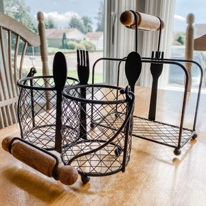 Farmhouse Napkin & Utensil Holders (Set)